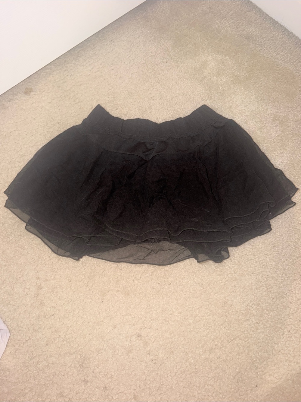 Rebel Spirit Black Layered Chiffon Mini Skirt